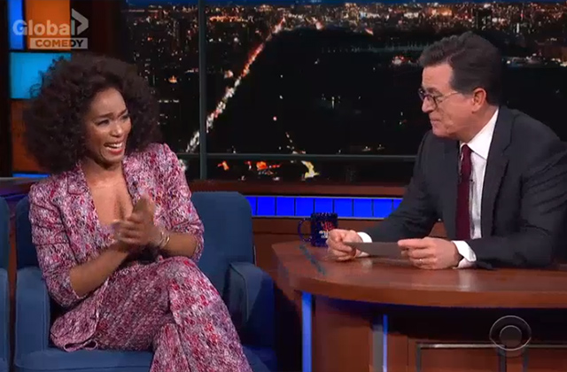 Angela Bassett Talks 9-1-1 and Black Panther With Stephen Colbert on The Late Show